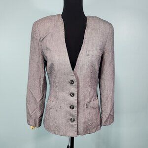 Vintage Allen Lolly Plaid Blazer Size lot H